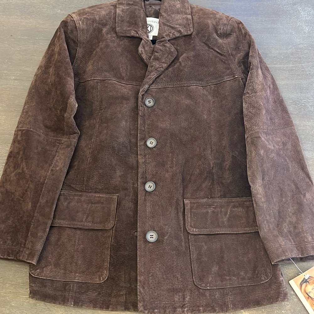 NWT Kathy Ireland Womens Vintage Suede Leather  Jacket